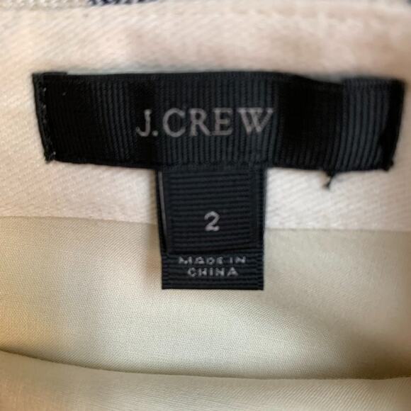 J Crew Linen Women's Size 2 Faux Wrap Mini Skirt Blue Strip - Picture 8 of 10